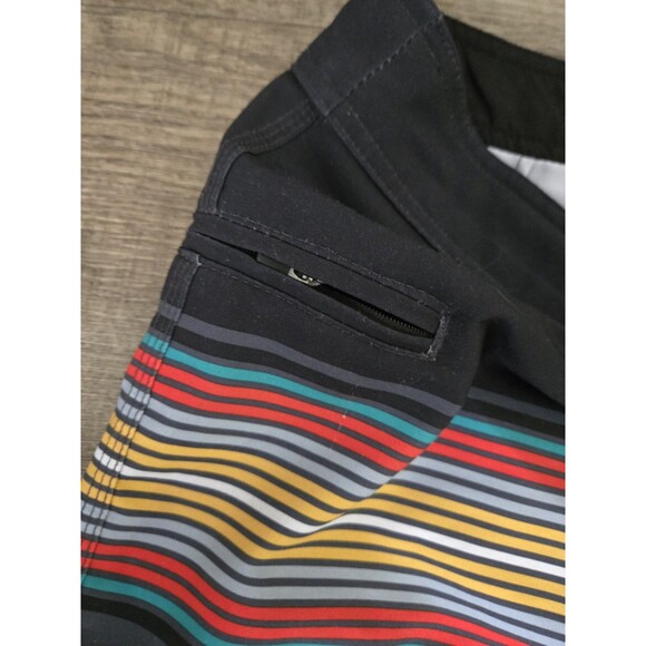 LOST Enterprises Striped Board Shorts Swim Trunks Size 34 - Picture 3 of 6